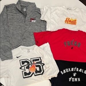 Miami Heat Basketball XL Gray Quarter Zip Bundle with Graphic Tees